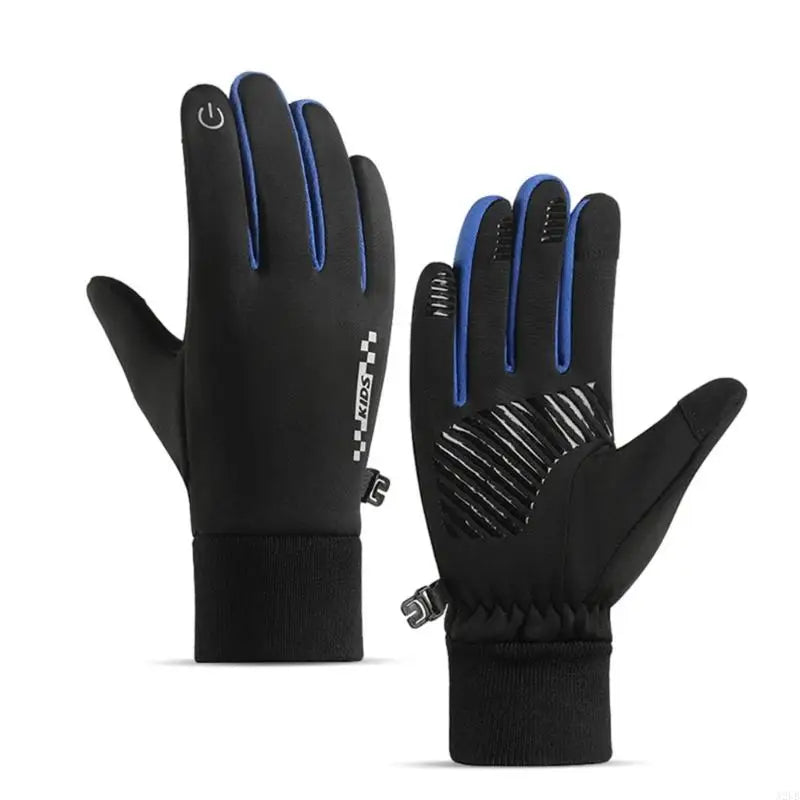 Cosy Kids Gloves For 5-14 Year Boys Girls Easy to Clean Windproof Warm Split Finger Mittes for School Outdoor Fun A2UB