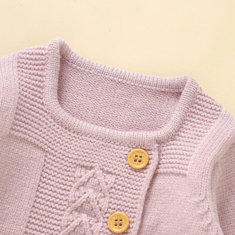 Toddler Kids Girls Clothes Autumn Winter Solid Long Sleeve Knitted Infant Knitwear Coats+Trousers Children 2pcs Outfits Sweaters