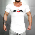 Mens Running Sport  Short Sleeve T-Shirts Summer Cotton Breathable Slim Fit Sportswear Gym Bodybuilding Fitness Muscle Shirts