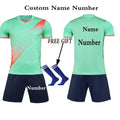 Boys Football Jersey tracksuit Child Soccer Sports Uniforms Kids Play Ball Sportswear Kits vest children's football suit Socks 1