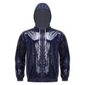 Mens Waterproof Hooded Jacket Tops Breathable Raincoat Waterproof Windproof Outdoor Biking Fishing Jacket Hood Outerwear