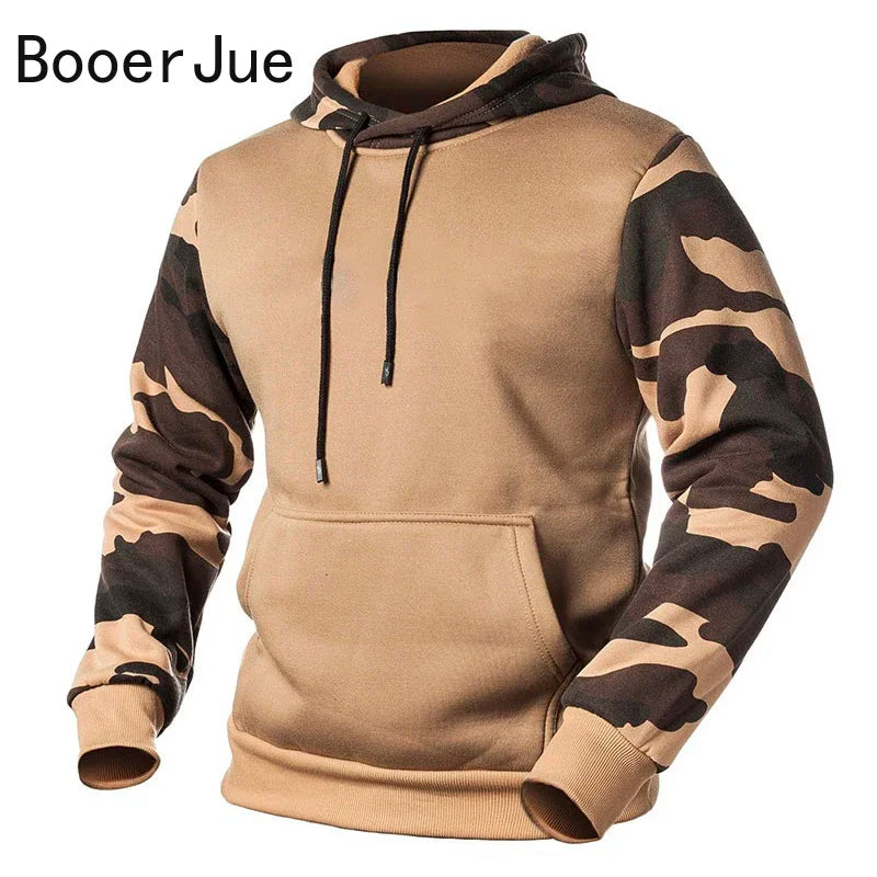 Punk Clothes Fashion Army Green Men Military Camouflage Hoodies Hooded Sweatshirts Male Camo Hoody Hip Hop Streetwear Brand Top