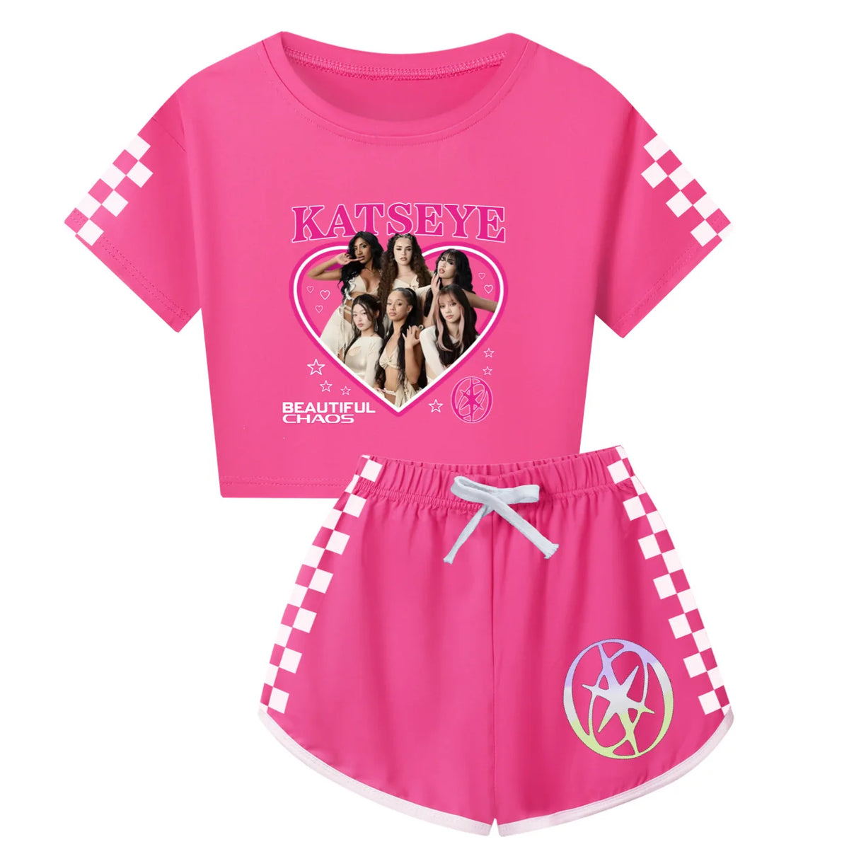 Summer Fall Girls Boys Pajama Sets KPop Girls Group KATSEYE Pyjamas Children Cotton Sleepwear Baby Underwear Set Kids Clothes