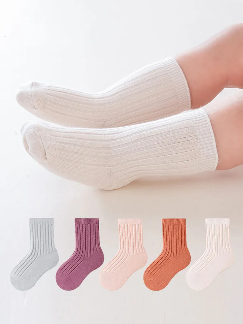 MILANCEL New Spring Baby Floor Socks Kids Cute Solid color In tube socks Infant Girls Socks
