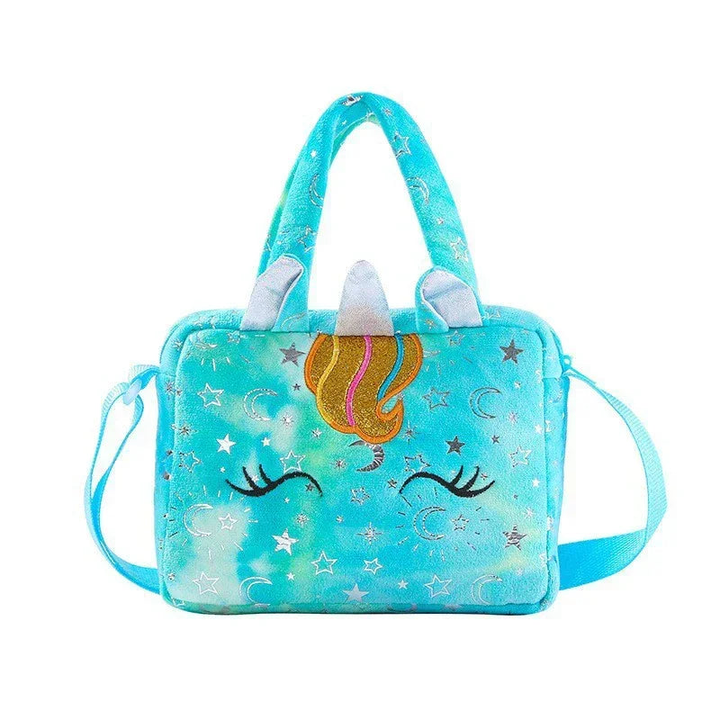new Handbags Children Lovely Crossbody Bag Kids Girls Small Purse Colorful Plush Single Shoulder Storage Bag