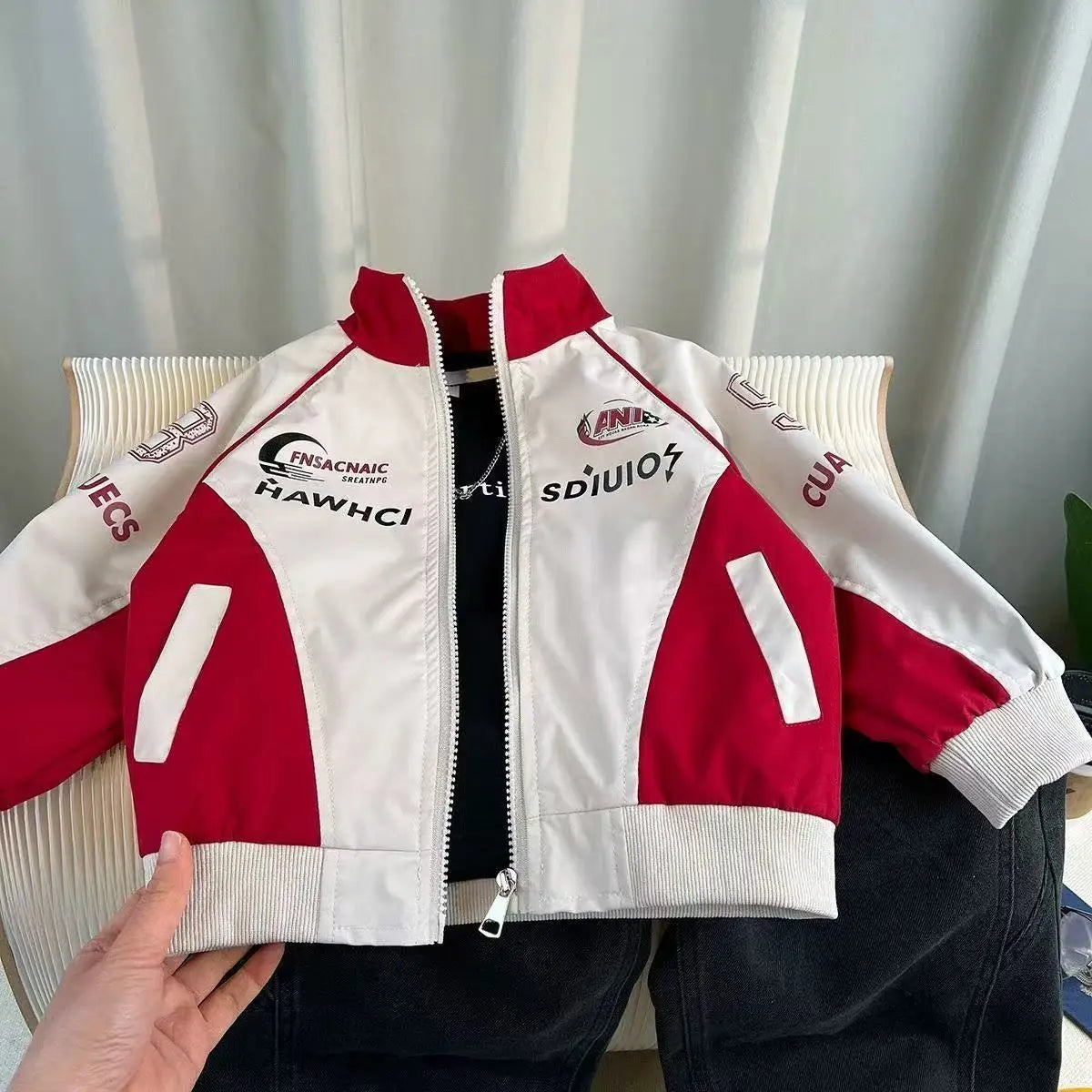 Korean Version Boys Jacket Children's Spring and Autumn Motorcycle Suit New Boys' Sports Jacket Children Clothing Baby Outerwear