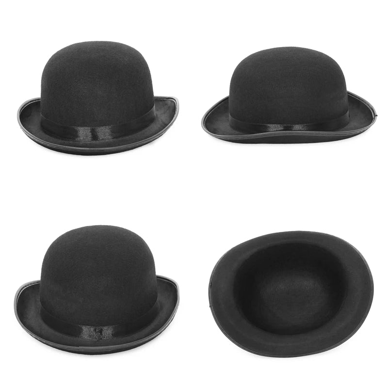Halloween Men Women Magician Hats Cap Gentleman Jazz Hat Top Hat Black Red Party Bowler Hat