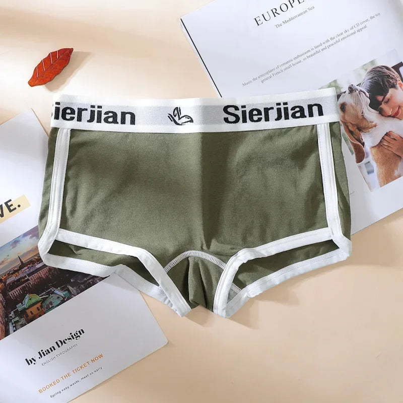Sports Fitness Panties for Women Cotton Female Underwear Mid-waist Underpants Cozy Underwear Women Safety Pants Womens Shorts