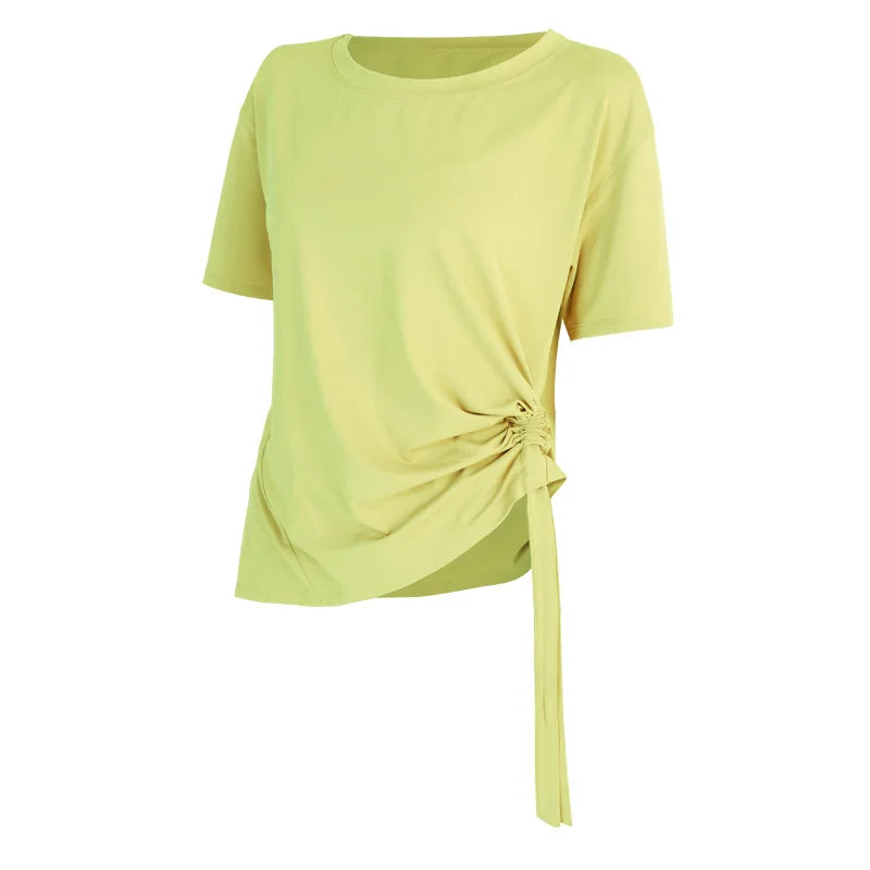 Sports Blouses Woman Dance Sports Practice Clothes Loose Fit Top for Fitness Female Short Sleeve Tee Training T-shirt for Women
