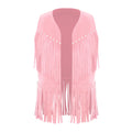 Kids Girls Boys Tassel Fringed Vest Open Front Waistcoat Jackets Child Halloween Western Cowboy Costumes Cowgirl Fancy Dres Up