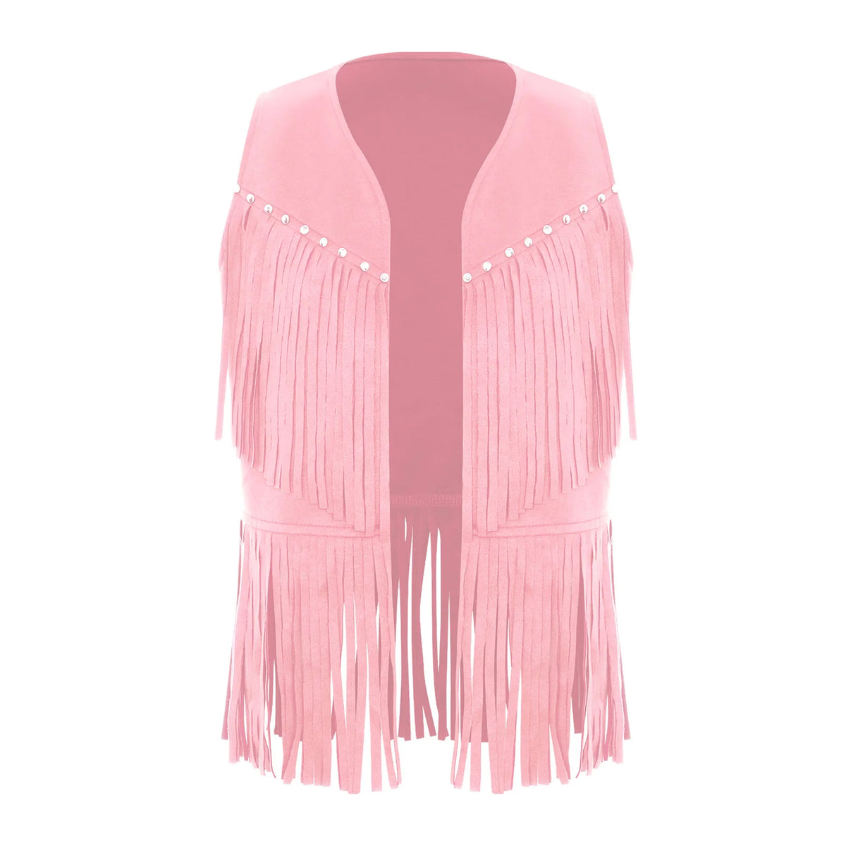Kids Girls Boys Tassel Fringed Vest Open Front Waistcoat Jackets Child Halloween Western Cowboy Costumes Cowgirl Fancy Dres Up