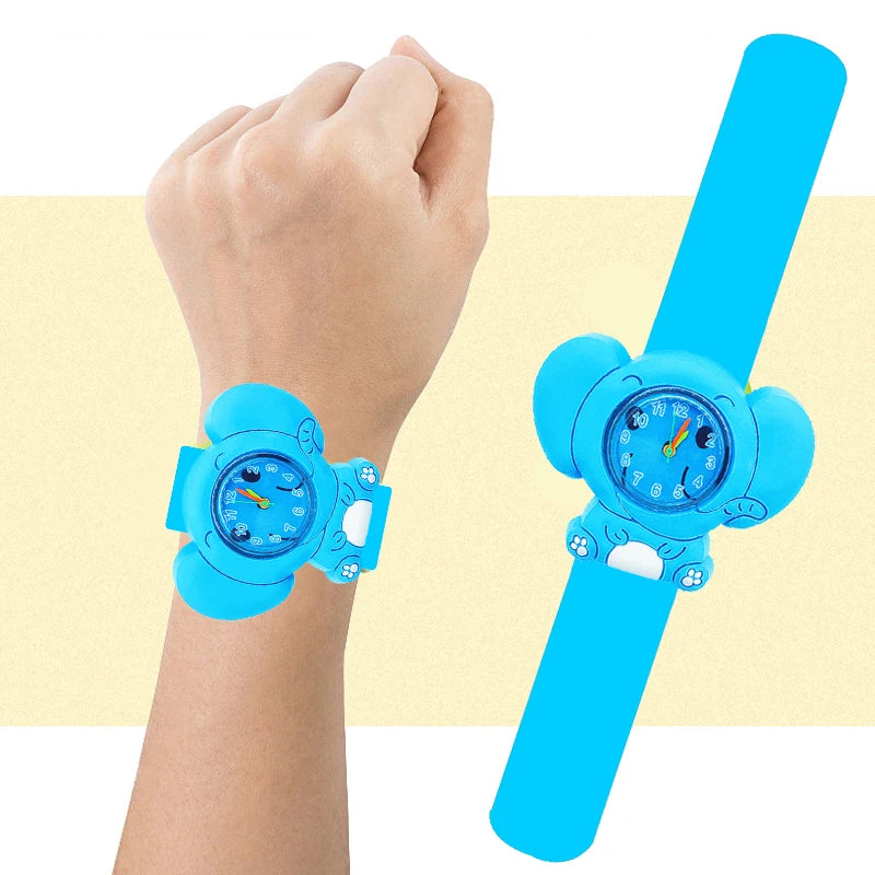 Cartoon Kids Wristwatches Suitable for Boys Girls Slap Bracelet Children Study Time Toy Watches Kindergarten Party Gift