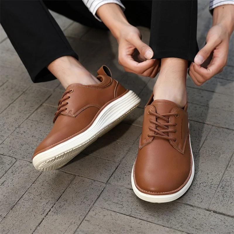 2025 men's boots fashion simple walking shoes trend fashion wide toe casual shoes comfortable sports shoes