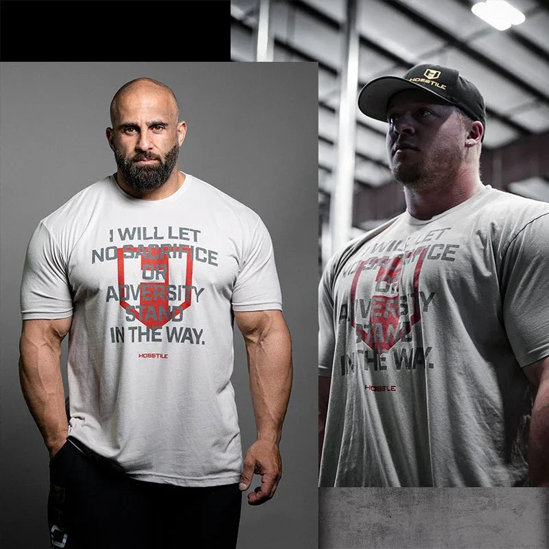 Men's fitness sportswear - 100% cotton high-quality loose and comfortable T-shirt
