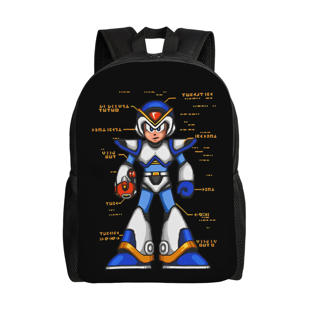 Megaman X Scifi Video Game   Backpack for Men Women Fashion High School Hiking Travel Daypack  Laptop Canvas Bags Lightweight