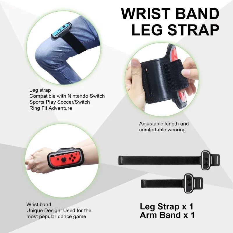Sports New 12-in-1 Game Somatosensory Sports Accessories Set Tennis Racket Golf Club Sword Leg Wrist Strap Band