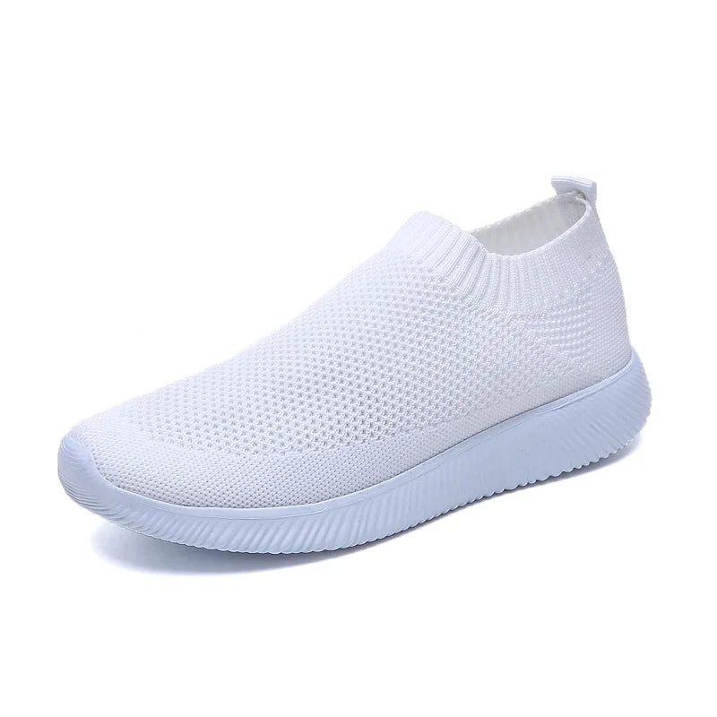 Knitted Sneakers for Women 2024 Autumn Slip on Breathable Mesh Casual Shoes Woman Flat Heels Plus Size Loafers Zapatos Mujer