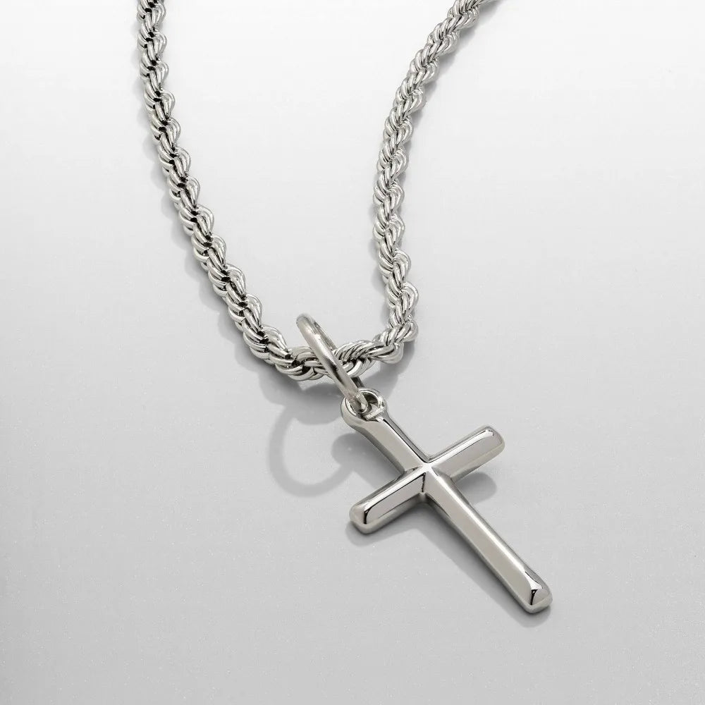 Men's Cross Pendant Necklace Fashion Metal Pendant Accessory Party Jewelry