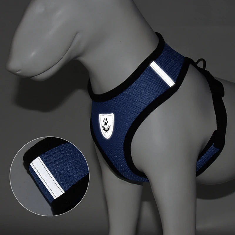 Pet Puppy Harness Leash Set for Small Dogs Cats Reflective Breathable Dog Chest Strap Walking Yorkie Vest Traction Rope Supplies