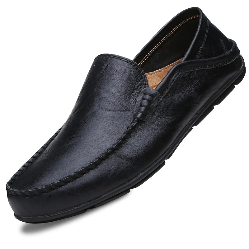 loafers shoes for  Men Casual Shoes Italian Brand Leather Loafer Slip on Men's Flats Male Driving Shoes Sneaker High-quality 、