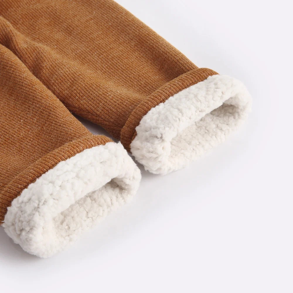 Infants Long Pants Thicken Kids Pants Solid Warm Children Clothing Winter