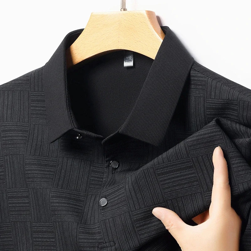 2026 Men's New Printed Business Casual Short sleeved POLO Shirt Fashion Short sleeved Comfortable and Breathable Top