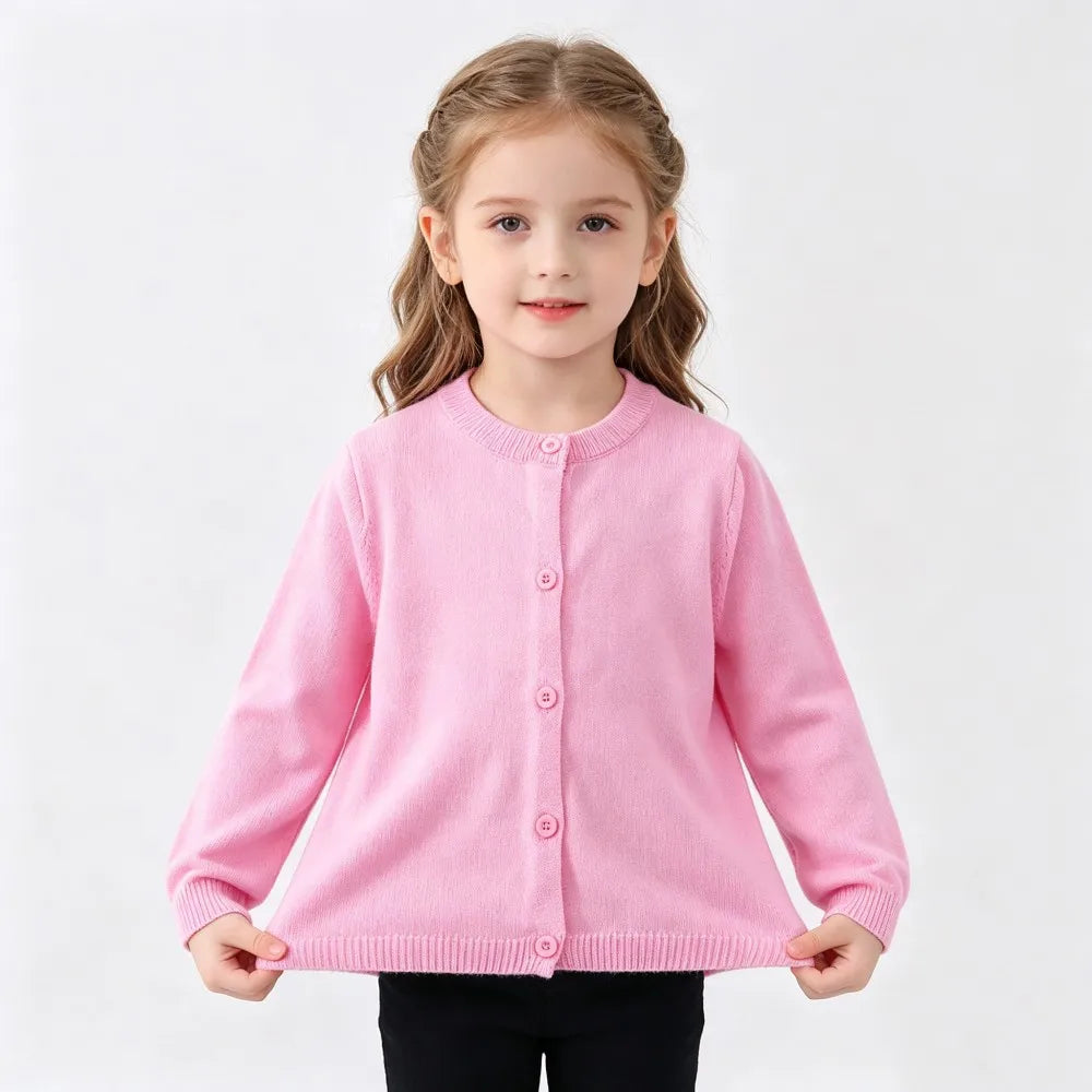 100% Cotton Boys Girls Sweaters Cardigans Kids Toddler Baby 1 2 3 4 5 6 7 8 9 Years Buttons Knitwear Spring Autumn Knitting Tops
