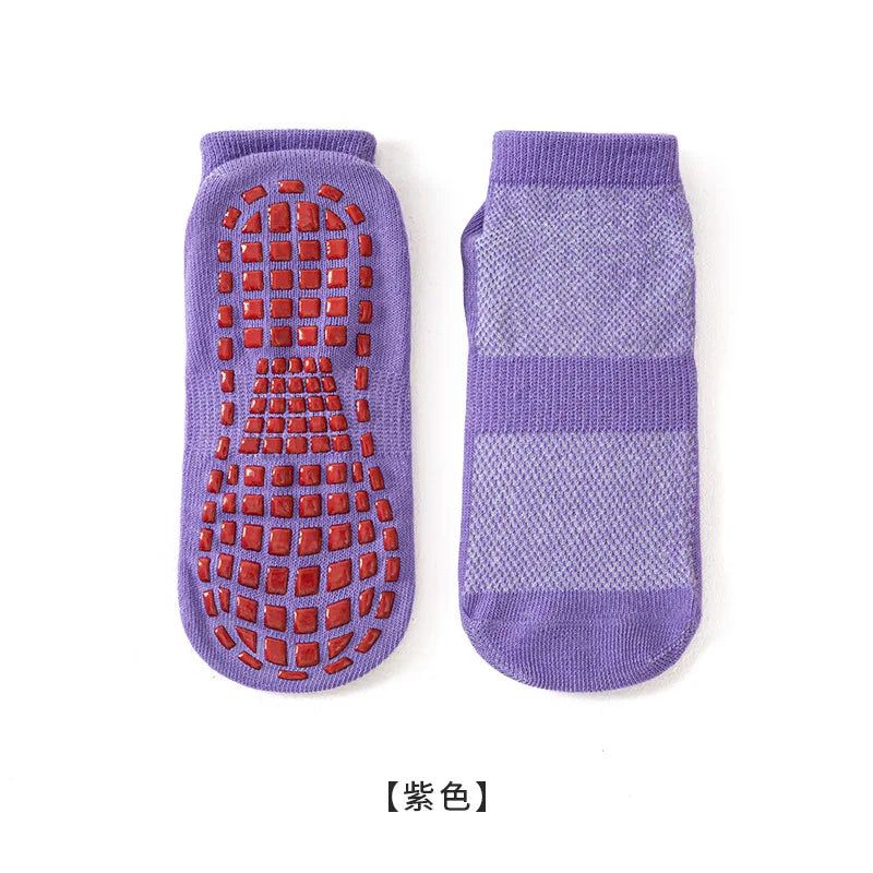 Fashion Solid Children Floor Socks Boys Kids Girls Baby Non Slip Silicone Toddler Socks Breathable Versatile Parent-child Socken