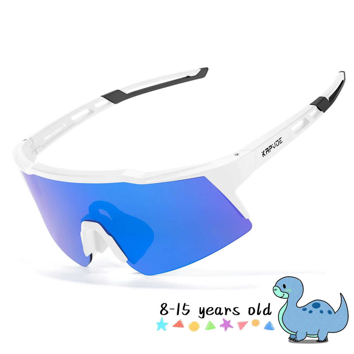 Kapvoe Kids Cycling Sunglasses Aged 8-15 Baseball Running Children Glasses UV400 Sports Riding Bicycle Glasses