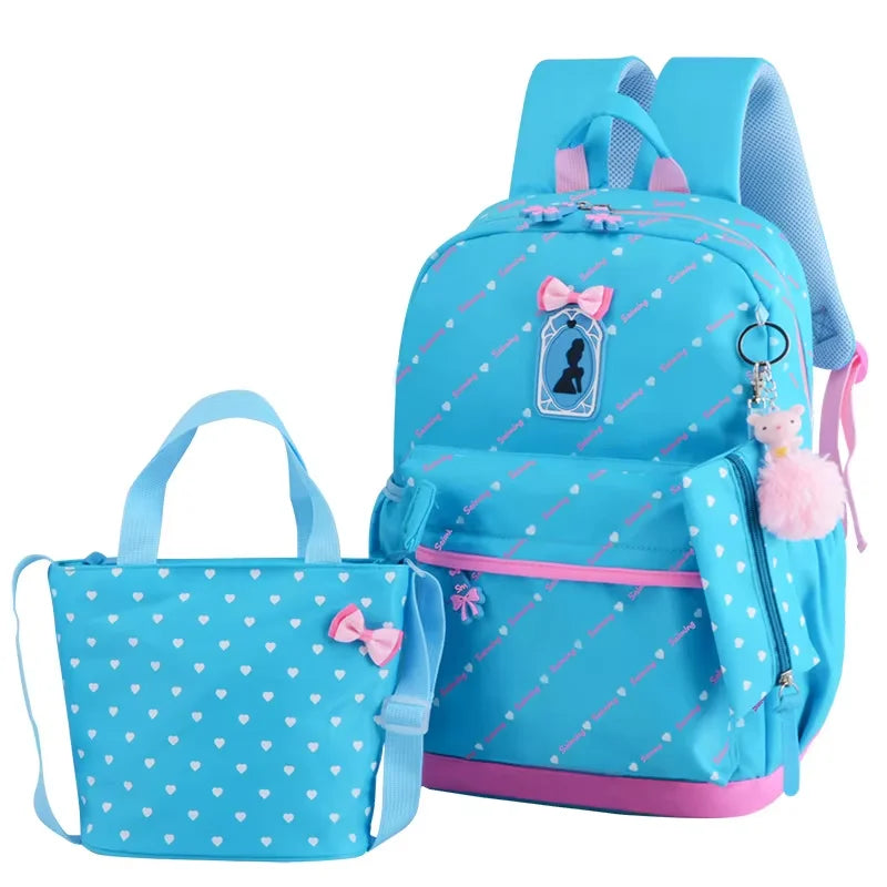 Bunnyfly 3pcs/Set Kids School Bag Backpack Set Fashion Lovely Children's Backpack for Girls Student Mochila Sac