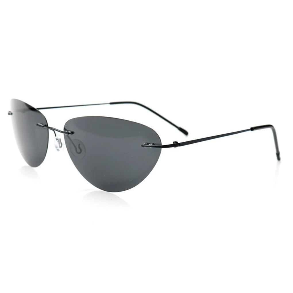 Cool Lightweight Matrix Style Sunglasses For Men Polarized Lens Frameless UV And Glare Protection
