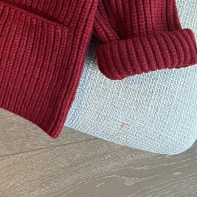 Childrens Sweater Christmas Trendy Kids Girls Knitted Cardigan Jacket Autumn Winter Boys Hooded Zipper Sweater Coat