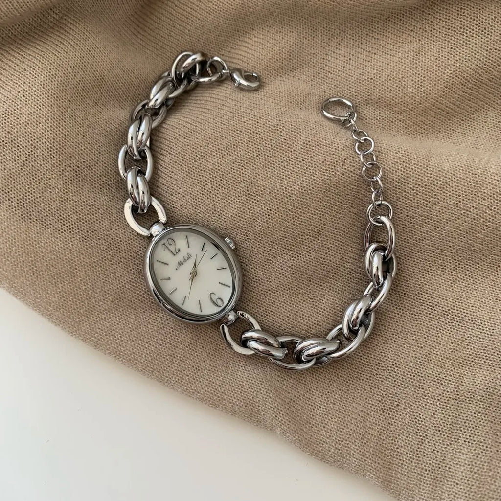 New weaved bracelet watch ladies' small gold watch stunning  popular vintage women's chain watch fashion personalized