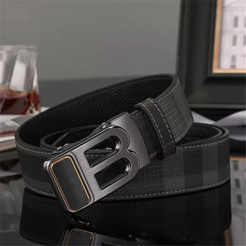 Men's Belt Designer High Quality Genuine Leather Belts Male Metal Automatic Buckle Casual Fashionable Belt For Men Jeans