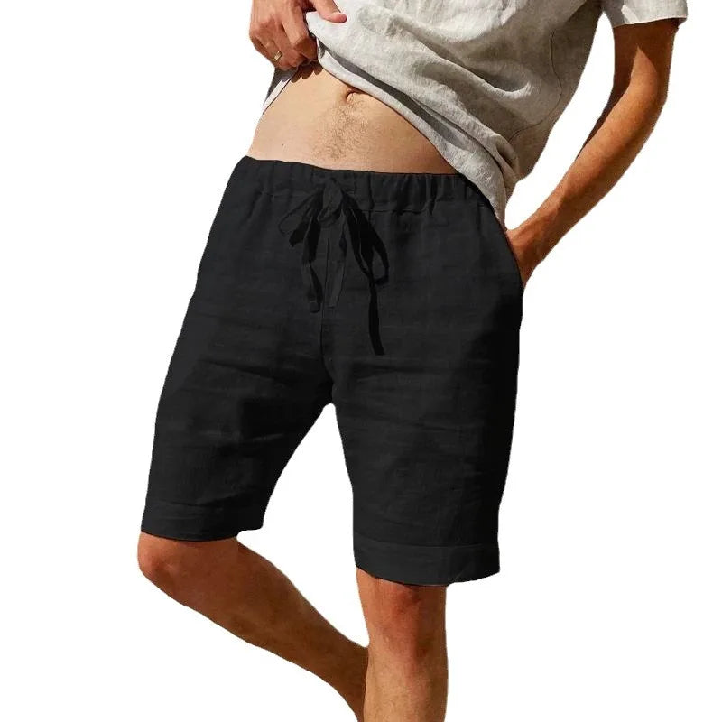 Men's Cotton Shorts Pants Male Summer Breathable Solid Color Short Trousers Fitness Streetwear S-3XL 1PC