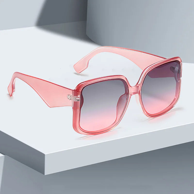 2025 New In Sunglasses for Women Unique Double Frame Design Sunglasses with Oversized Frame and Gradient Lenses UV400