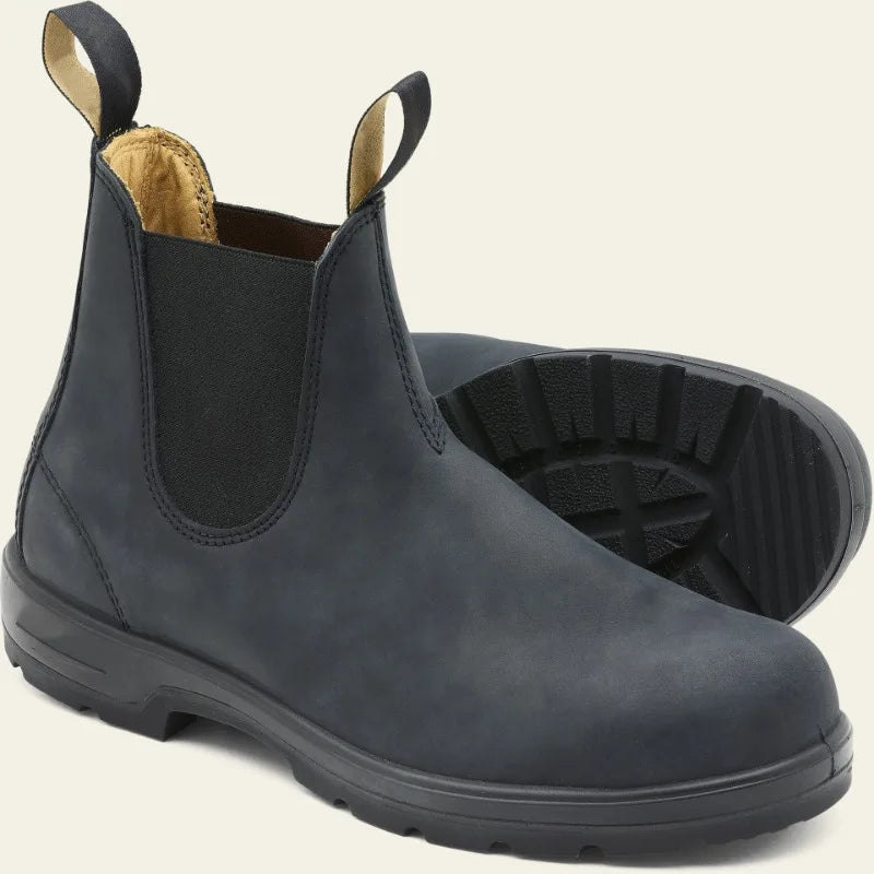 Men's Chelsea Boots British Style Mens Work Boots Luxury Retro Slip-on Oxford Boot 2026 Couple Platform Shoes Botas Para Hombre