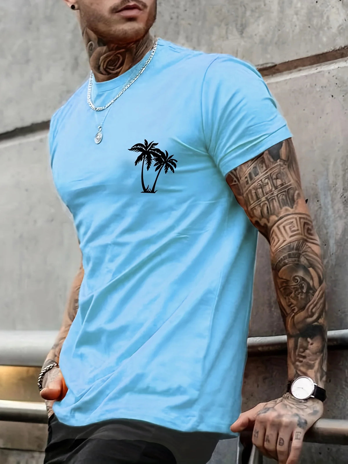 Men's Summer Loose Size 100% Cotton Freedom Graphi Print Casual Slim Fit Round Neck Short Sleeve T-shirt Top