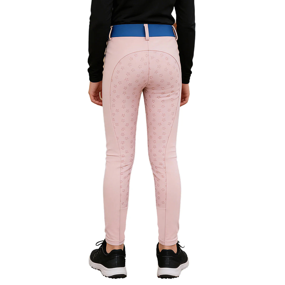 Kids Boys Girls Horse Riding Sports Pants Anti-skid Full Seat Color Block Equestrian Leggings for Gym Cycling Casual Daily Wear