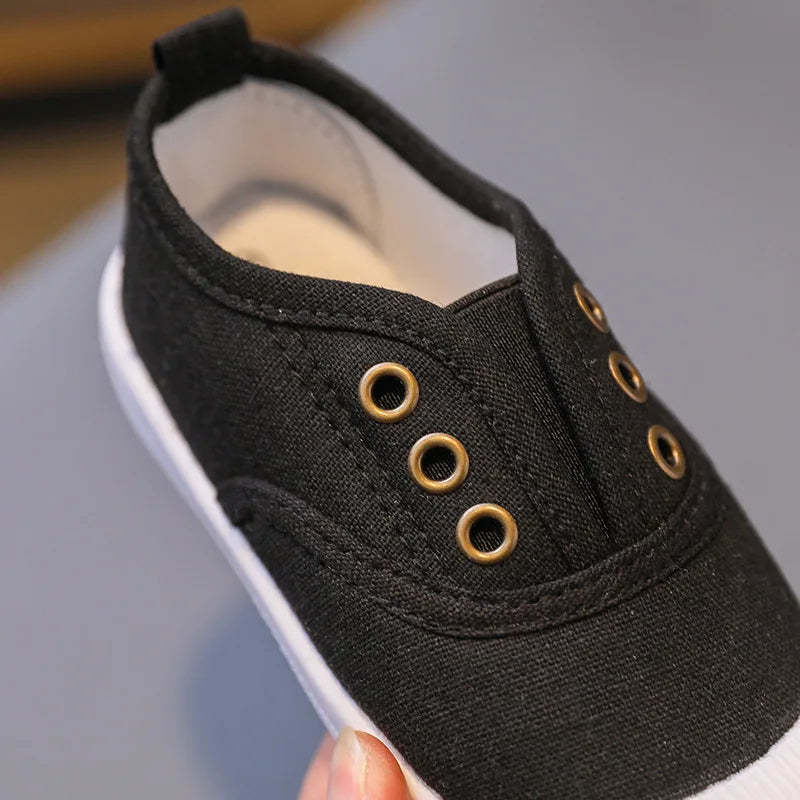 Kids Canvas Sneakers Girls Boys Casual Children Shoes For Spring Autumn Flat Heels Loafers Soft Soles Toddler Baby Shoes  CSH900