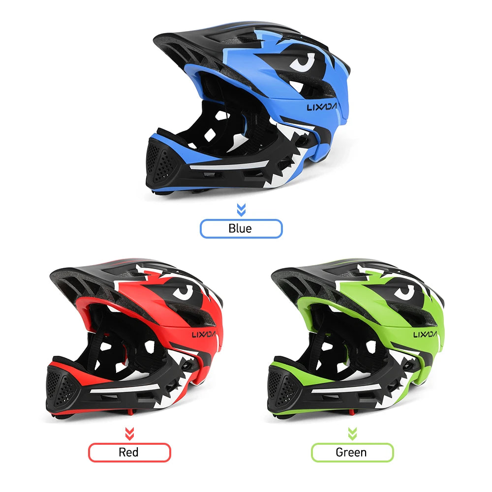 Kids Detachable Full Face Helmet Children Sports Safety Helmet for Cycle Skateboarding Roller Skating