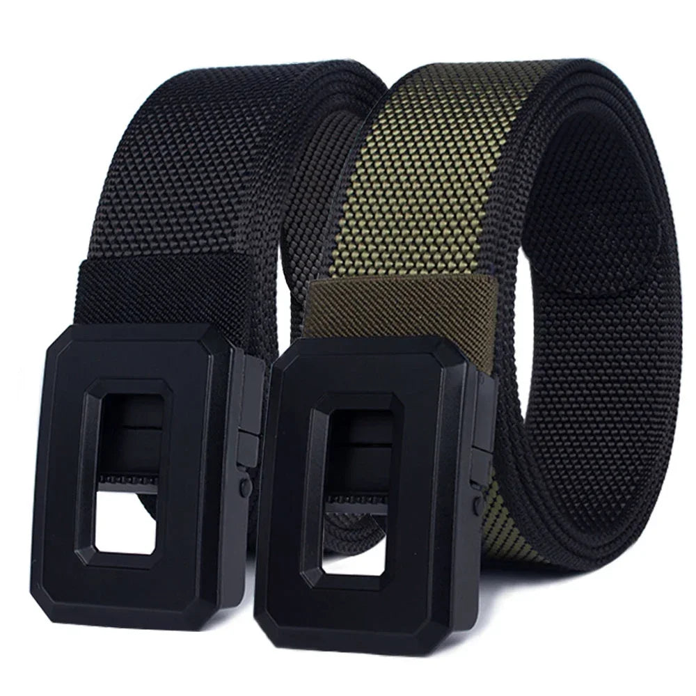 Men Belts Automatic Buckle Tactical Belt Women Fashion Canvas Belts Male Outdoor Fashion Designs Military Belts for Women