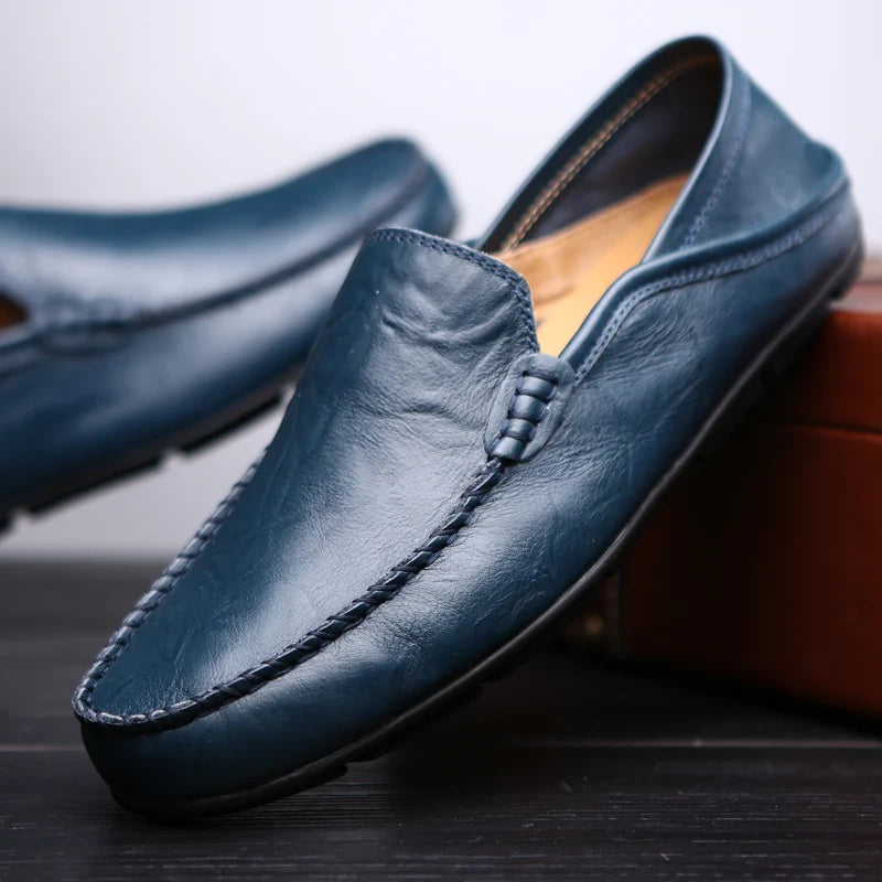 loafers shoes for  Men Casual Shoes Italian Brand Leather Loafer Slip on Men's Flats Male Driving Shoes Sneaker High-quality 、
