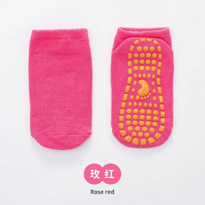 Kids Adults Anti-Slip Floor Socks Parent-Child Trampoline Cotton Breathable Socks Elasticity Sports Boys Girls Outside Children