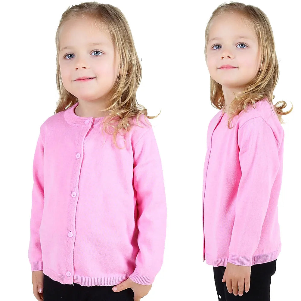 Boys Girls Knitting Sweaters Kids Cardigans Solid O-Neck Spring Autumn Sweater Baby Kids Cardigans Coat Childrens Clothing 1-9Y