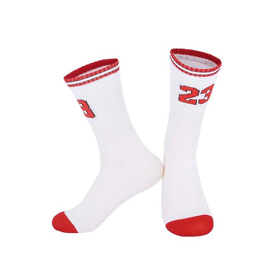 Loogdeel Kids Basketball Socks Breathable Thin Pure Color Sport Socks Thickened Anti-Collision Sports Socks Digital Design