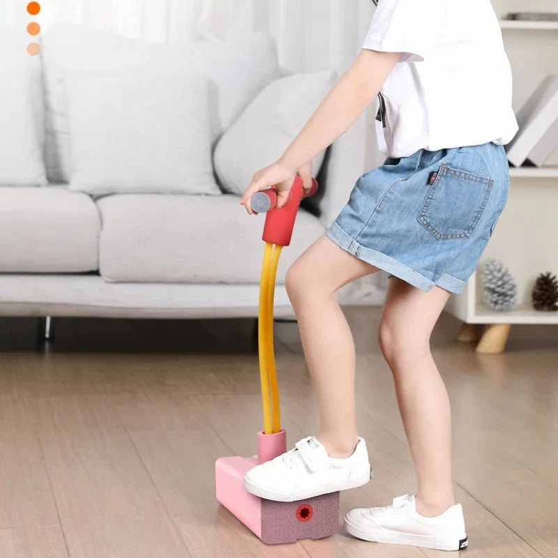 Kids Sports Games Toys Foam Stick Jumper Indoor Outdoor Fun Fitness Equipment Improve Bounce Sensory Toys for Boy Girl Gift