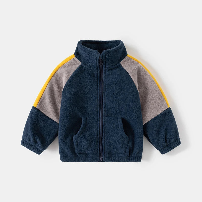 New Boys Jackets Autumn Fleece Coats Winter Thermal Fleece Jacket for Children 1 2 3 4 5 6 7Yrs Kids Coats Warm Korean Outerwear