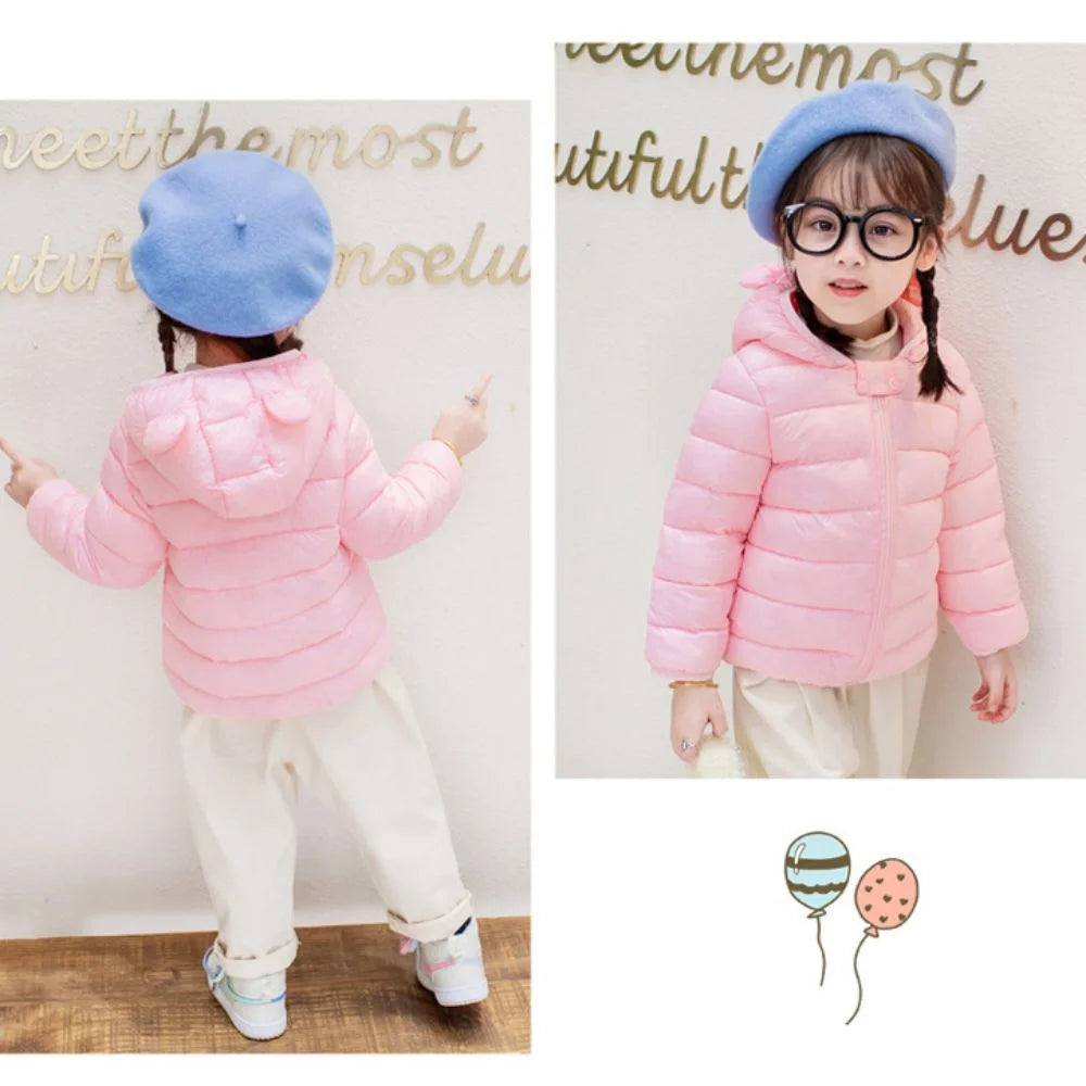 Fashion Lightweight Hooded Down Jackets Warm Casual Children Casual Clothing Kids Autumn Winter Outerwear for Boys and Girls