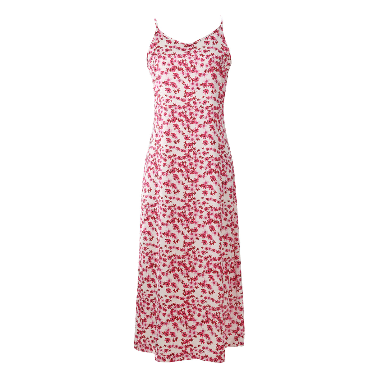 AP 2025 Spring and Summer Women Pink Pattern Satin Slip Dress Knitting V-neck Sweater Sweet Style Clothing